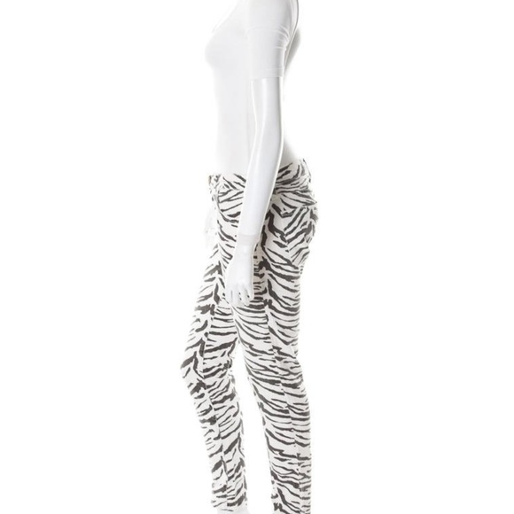CURRENT/ELLIOTT SKINNY JEANS NWT US 23/0 B/W ZEBRA - Picture 5 of 8